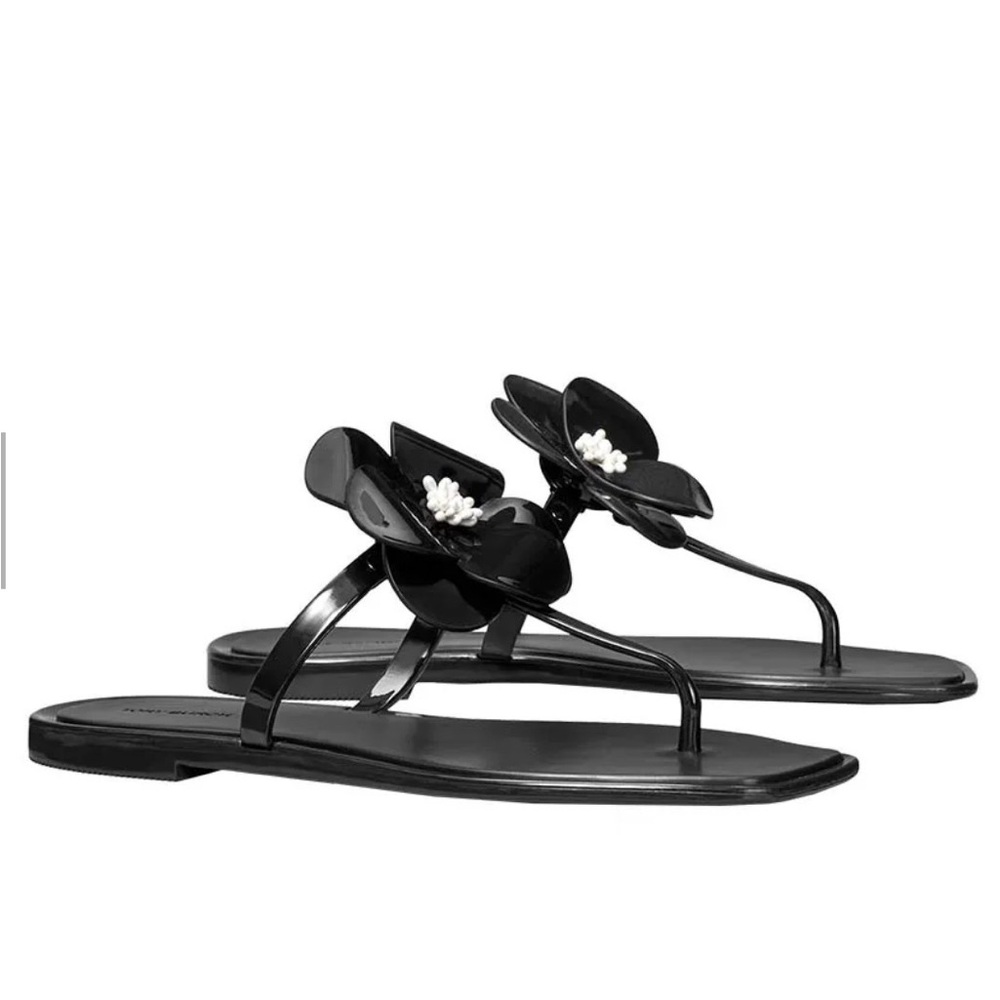 NIB Tory Burch Flower Jelly TPU Sandals - Picture 2 of 8